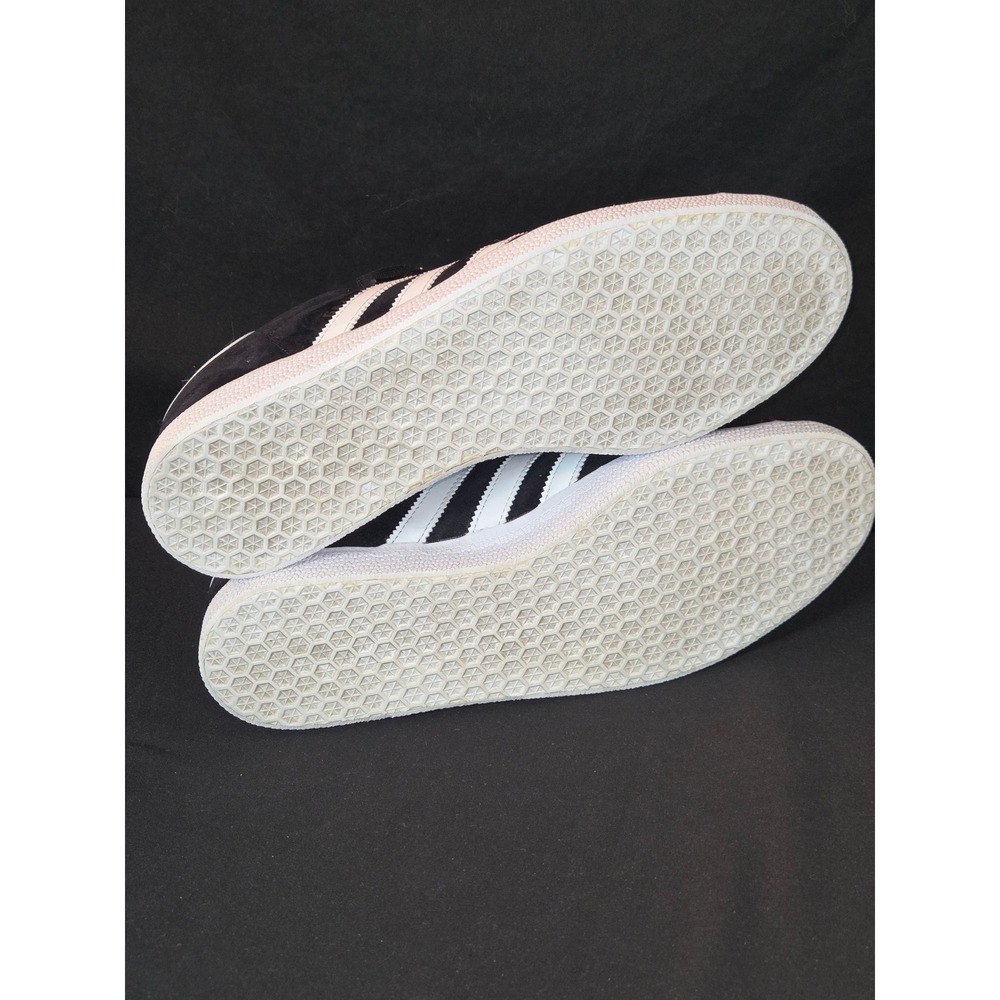 Adidas Gazelle Black Suede White Stripes Men's Sneakers Shoes BA9595 Size 10 - Picture 8 of 10
